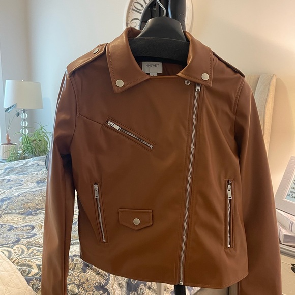 Nine West Tan Leather Jacket - Picture 5 of 6
